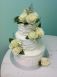 A rustic butter cream finish is perfect for a farm or cottage themed wedding. 